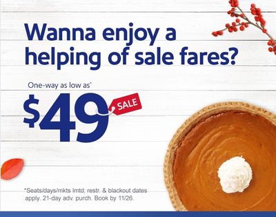 Gobble Up Our Latest Fares