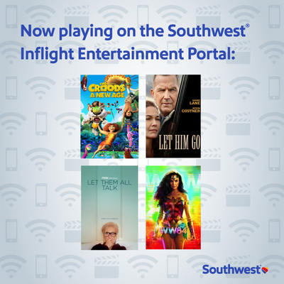 April Showers Southwest’s Inflight Entertainment Offerings with New Featured Movies and More!
