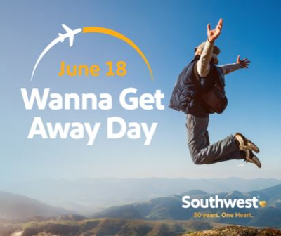 Southwest Airlines Declares June 18 As Wanna Get Away Day To Honor 50th Anniversary Of First Flight