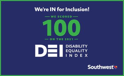 Join us! Southwest Named “Best Place to Work for Disability Inclusion”