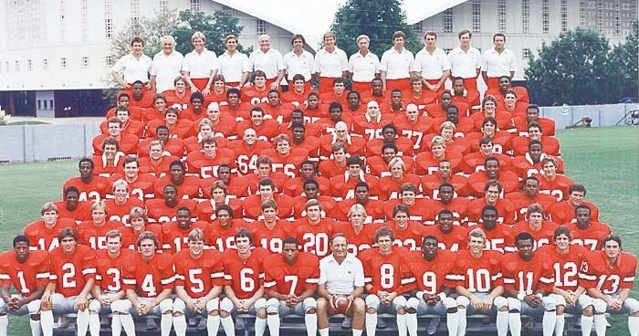 Tom Lewis (second row, third from the left) his freshman year at the University of Georgia