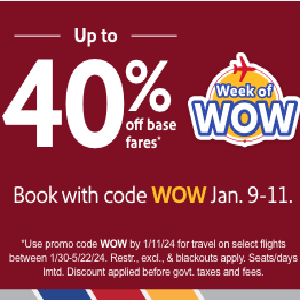 Southwest Kicks Off New Year with Week of WOW
