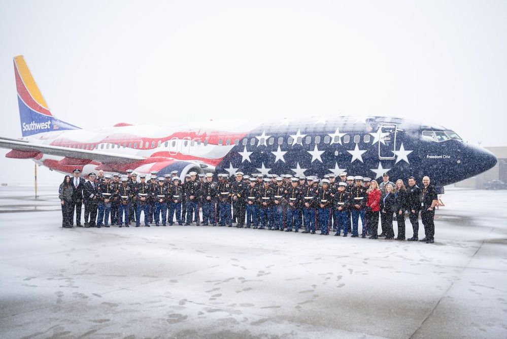 More than 60 Marines attended Capt. Moulton’s funeral thanks to a special charter flight onboard Freedom One